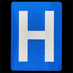 Reflective Aluminum Sign - Diamond Grade Reflective Aluminum Hospital Sign